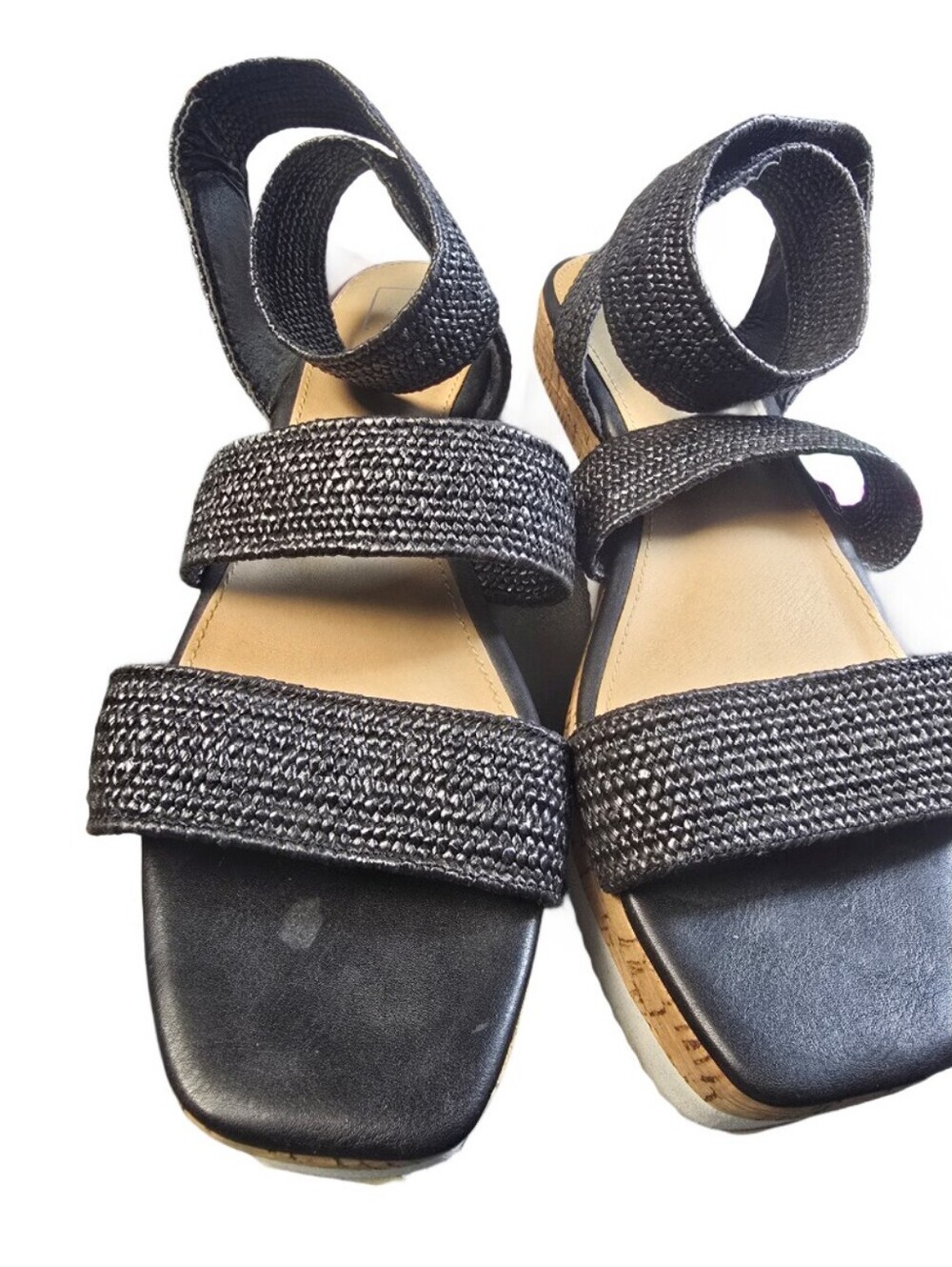 SHU SHOP Black "Mandy" Platform Wedge Sandal Sz. 9